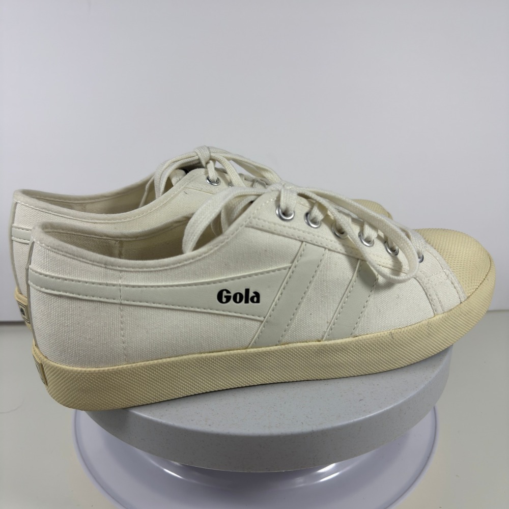 Gola Coaster Women's Sneakers Off-White Canvas Low Top Retro Trainers Size 9 - Picture 6 of 16
